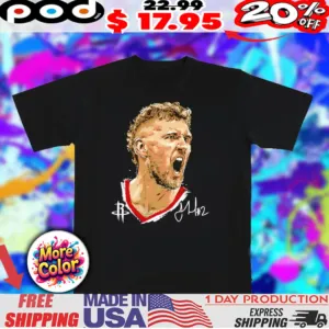 Jock Landale Houston Rockets portrait signature face art 2025 shirt