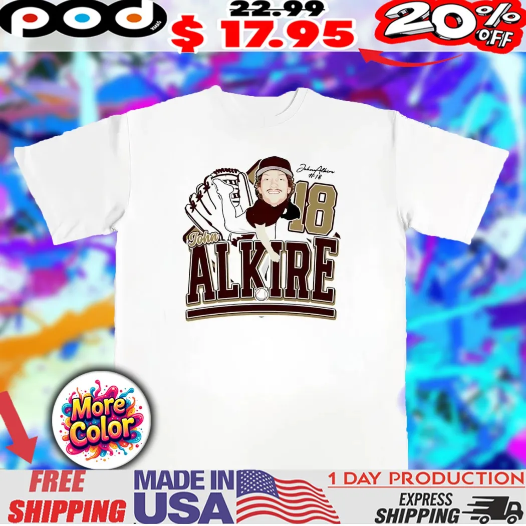 John Alkire Texas State Bobcats baseball caricature chibi 2025 shirt