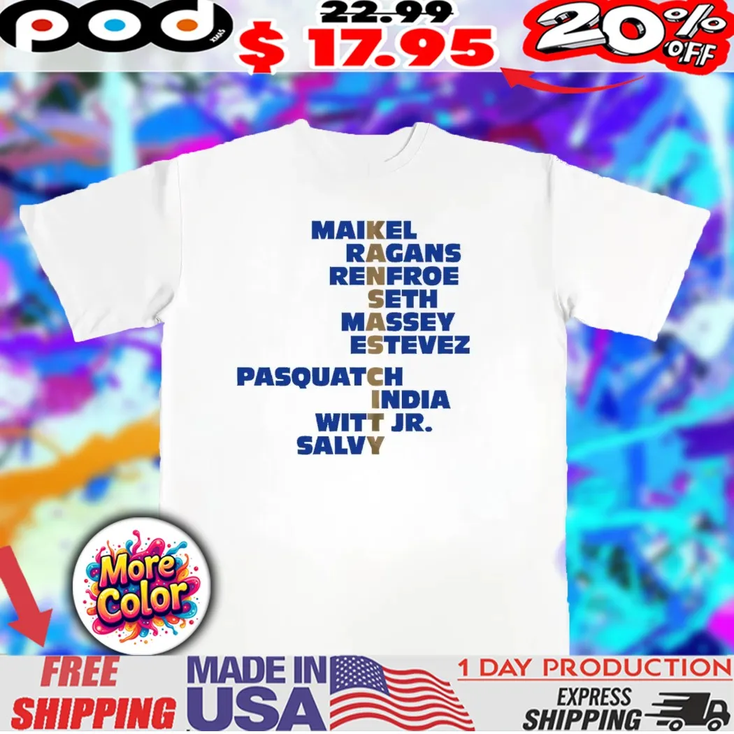 Kansas City Royals player Names 2025 shirt