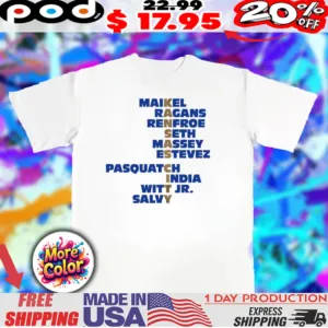 Kansas City Royals player Names 2025 shirt