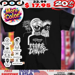 Ken Carson Ed Hardy X More Chaos and Friends skeleton shirt