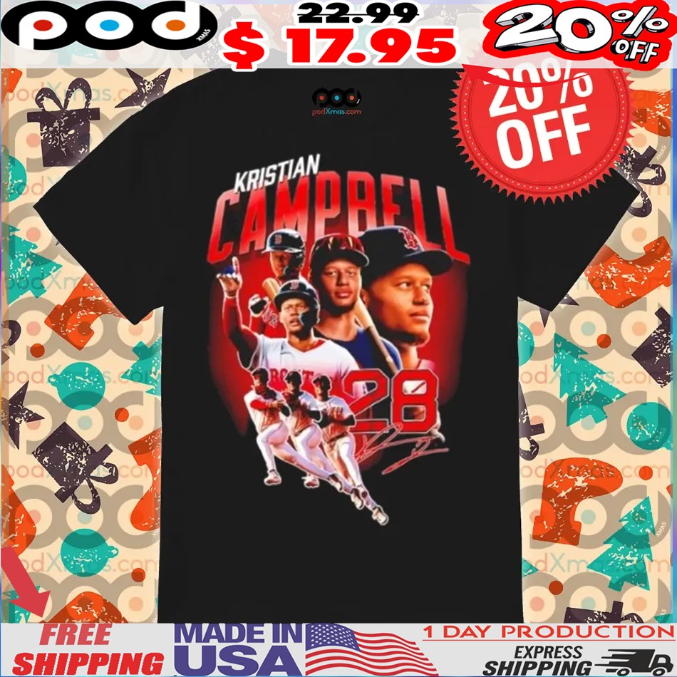Kristian Campbell Boston Red Sox Mlb Signature Vintage Bootleg Style Shirt