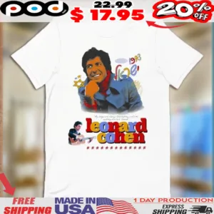 Leonard Cohen 1973 My Songs Are Always Jewish They Can’t Be Anything Else But Jewish Guitar Stars Shirt