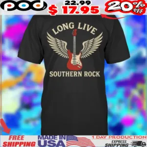 Long Live Southern Rock Strat Guitar Shirt
