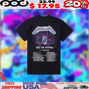 Metallica Ride The Lightning Tour Dates US Tour 1985 Shirt