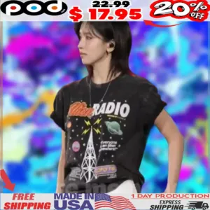Mina Coldplayxtwice Wearing Alien Radio Music Of The Spheres World Tour 2025 Shirt