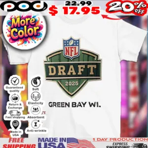 NFL Draft 2025 Green Bay WI logo shirt