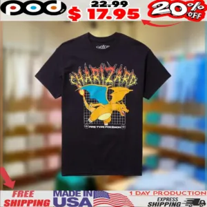 Pokemon Charizard Metal Anime 2025 Shirt