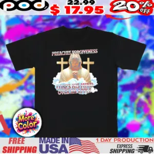 Preaches forgiveness lose his mind over an apple Jesus Christian shirt
