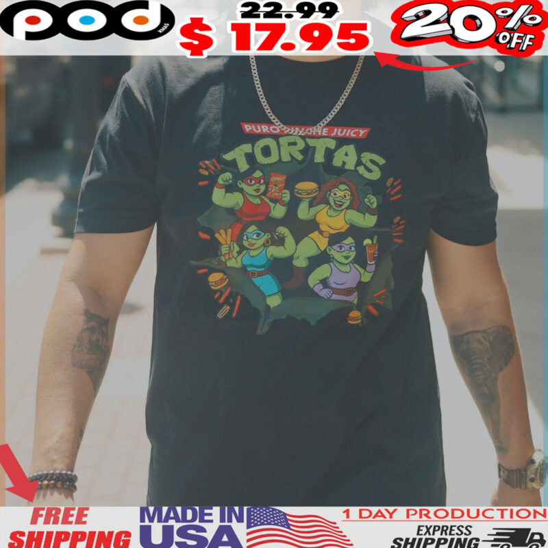 Latina-superhero-torta-warriors-in-comic-long-sleeve Puro Pinche Juicy Tortas Shirt