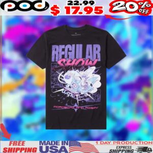 Regular Show Shocked Group Mordecai And Grey Shirt