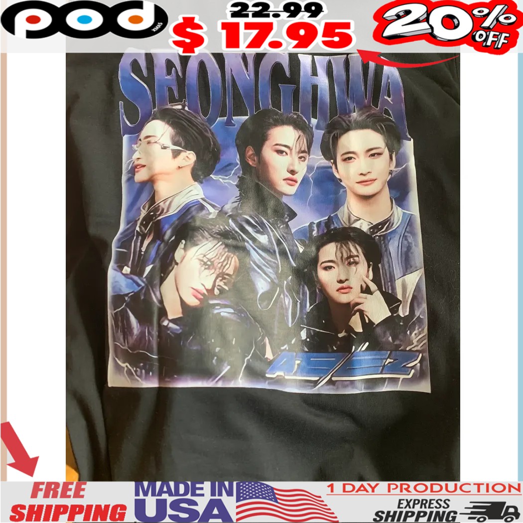 Seonghwa Ateez Vintage Bootleg Style Shirt