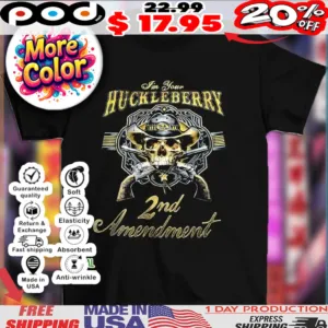 Skull revolver gun I'm your huckleberry 2nd amendment shirt