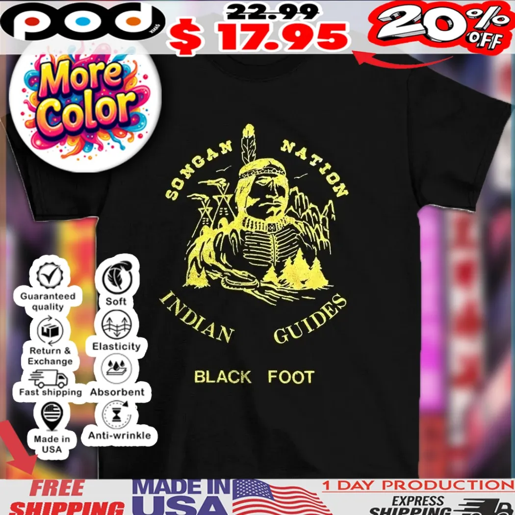 Songan nation Indian Guides black foot 2025 shirt