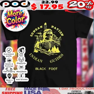 Songan nation Indian Guides black foot 2025 shirt