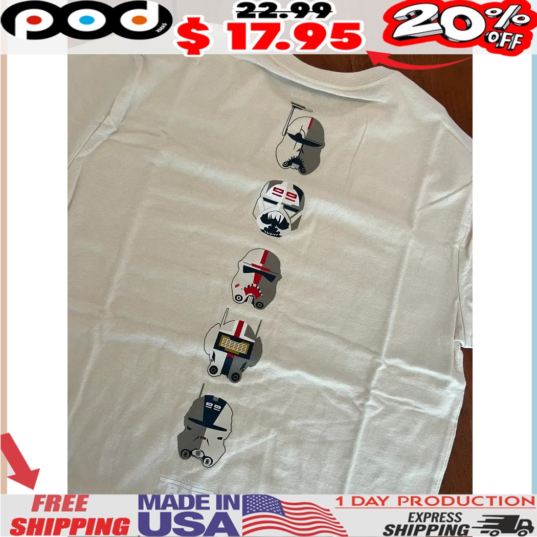 Star Wars The Bad Batch Clone Force 99 Helmets 2025 Shirt Star Wars The Bad Batch Clone Force 99 Helmets 2025 Shirt