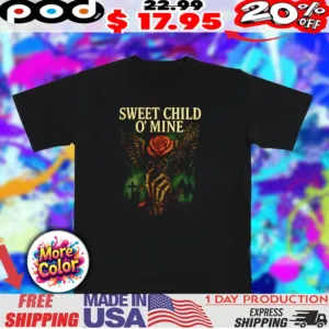 Sweet child o’ mine rose Metacarpal bones graphic shirt