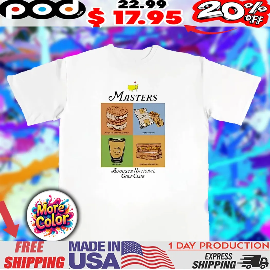 The Masters Augusta National Golf Club Food List graphic shirt