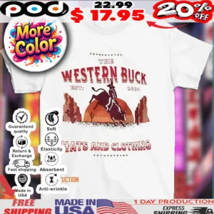 The Western Buck hats and clothing est 2024 cowboy shirt