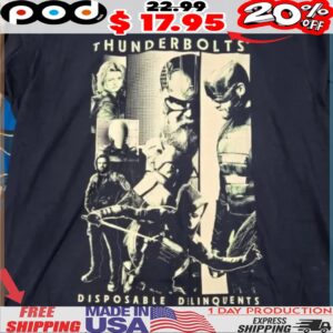 Thunderbolts Disposable Delinquents Vintage Shirt