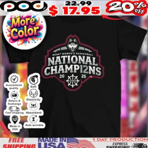 UConn Huskies WBB 2025 NCAA Champions Logo shirt