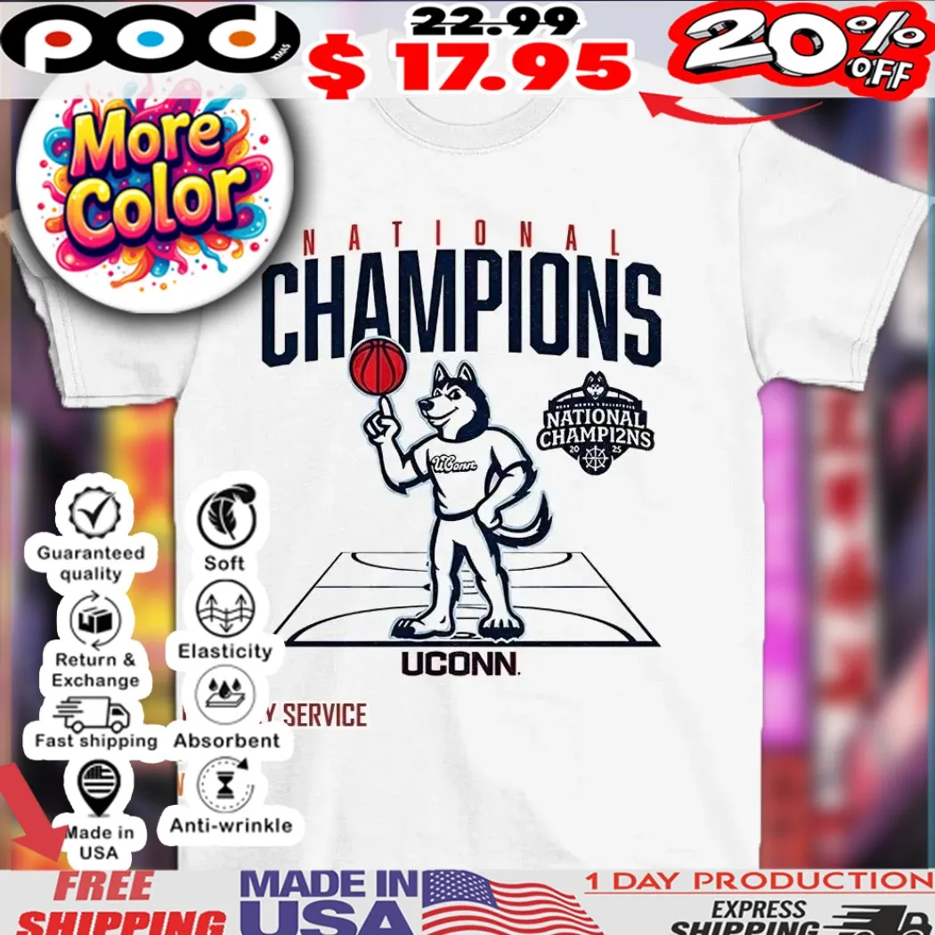 UConn Women’s Basketball 2025 NCAA Champions Mascot shirt