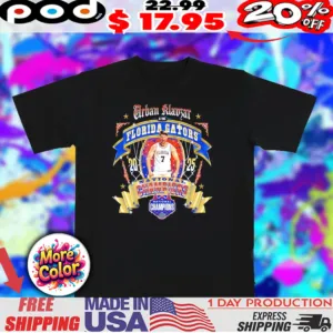 Urban Klavzar Florida Gators 2025 National Champions pose shirt
