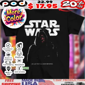 Vintage Darth Maul Star Wars at last we will have revenge shirt