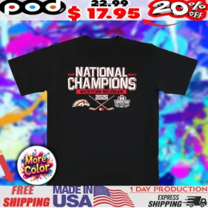 Western Michigan Broncos Frozen Four 2025 NCAA Ice Hockey Champs logo shirt
