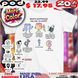 What’s happening online in 2025 social network icon shirt