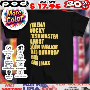 Yelena Bucky Taskmaster Ghost John Walker Red Guardian Bob and Imax Vintage 2025 shirt
