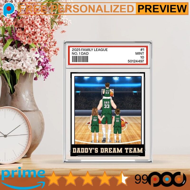 Basketball No 1 Dad Grandpa Man & Kids Father's Day Free Custom Acrylic Block Plaque Basketball No 1 Dad Grandpa Man & Kids Father's Day Free Custom Acrylic Block Plaque