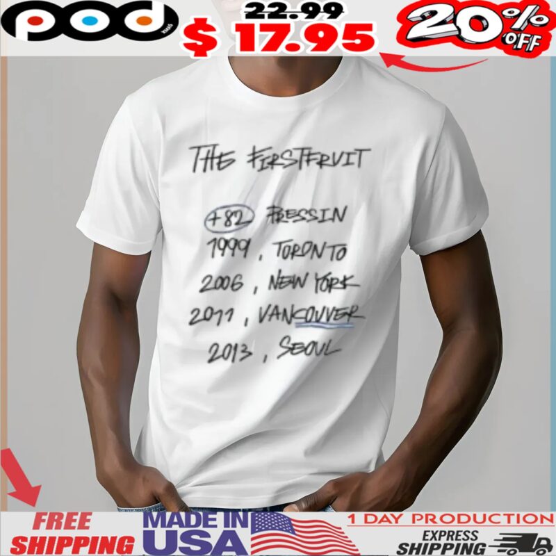 The Ferstervit 482 Pressin 1999, Toronto 2006, New York 2011, Vancouver 2013, Seoul Shirt