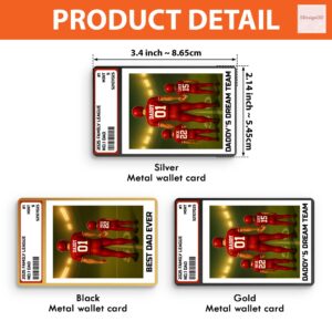 2025 Family League Football No 1 Dad Man And Kids Personalized Father's Day Gift Wallet Card