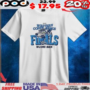 2025 Western conference finals Wolves back mascot t shirt