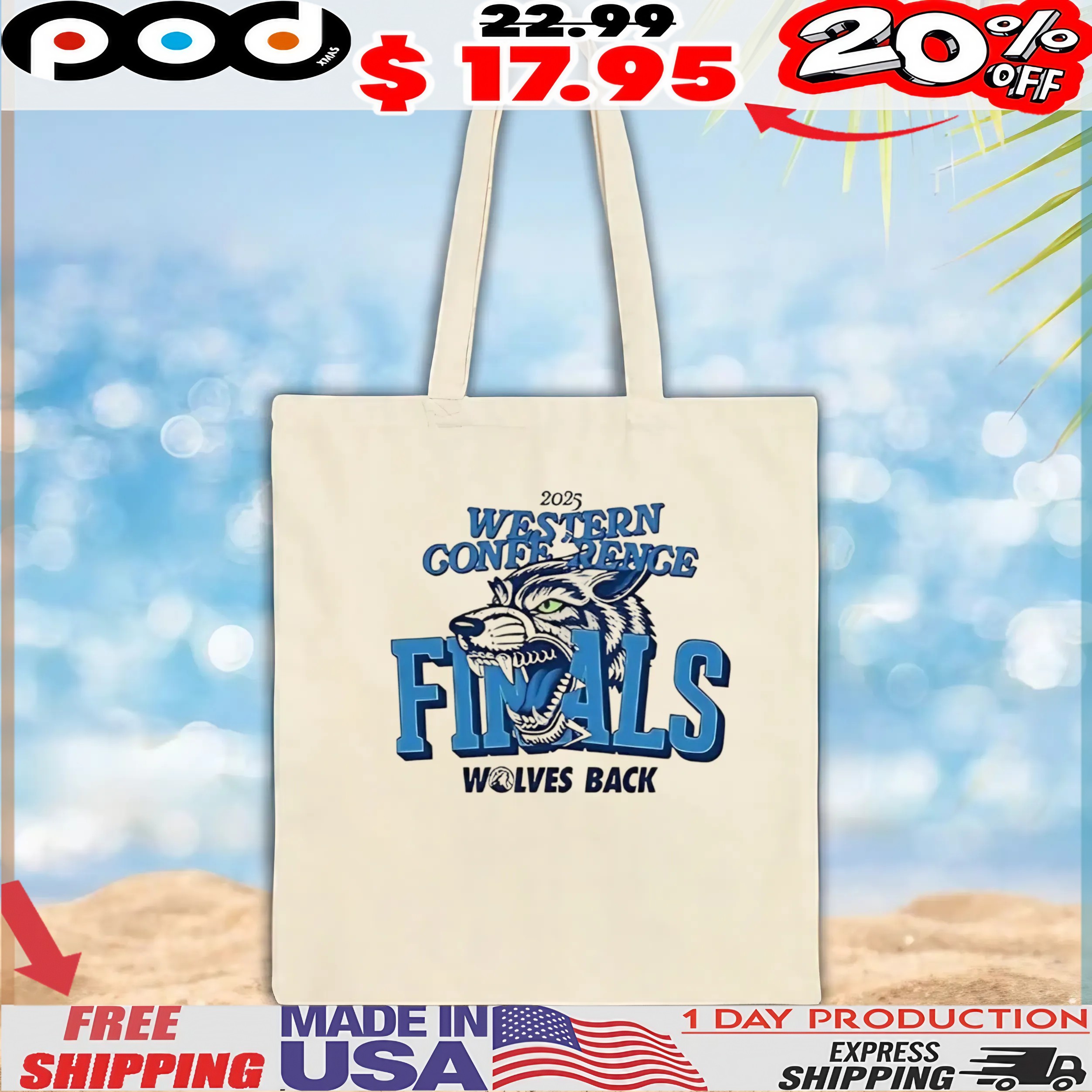 2025 Western conference finals Wolves back mascot t shirt 2025 Western conference finals Wolves back mascot t shirt