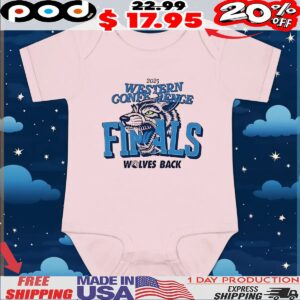 2025 Western conference finals Wolves back mascot t shirt