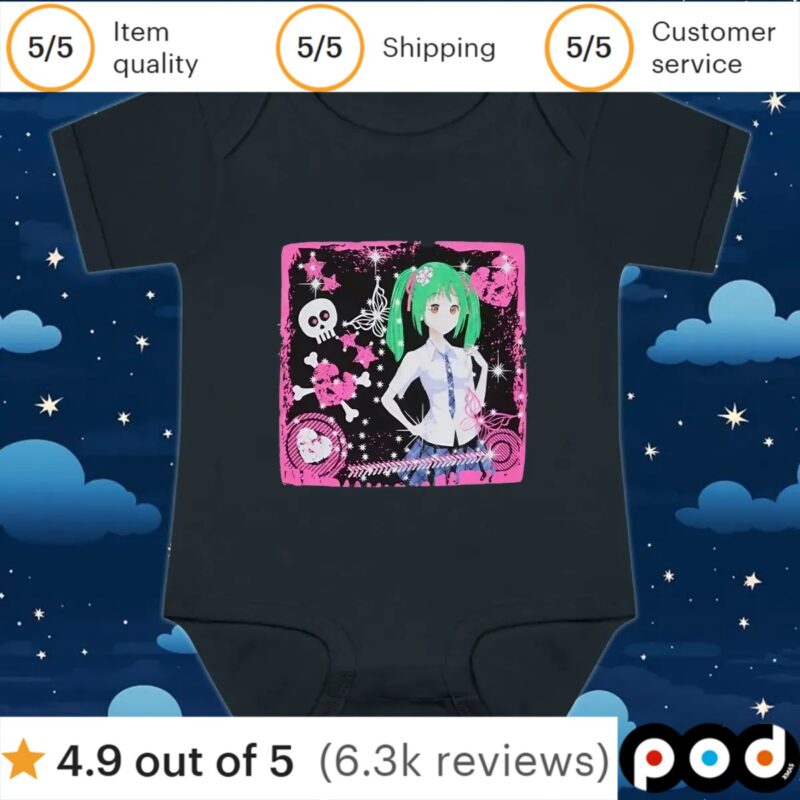 Anime Girl Bling T Shirt
