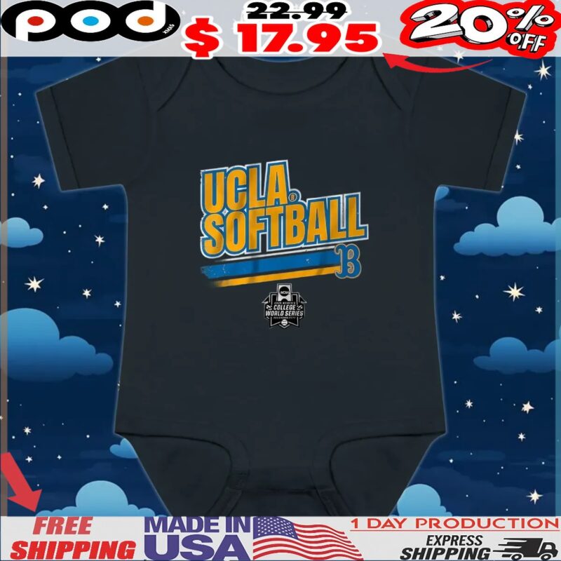 UCLA Softball Women's College World Series Stripe T Shirt UCLA Softball Women's College World Series Stripe T Shirt