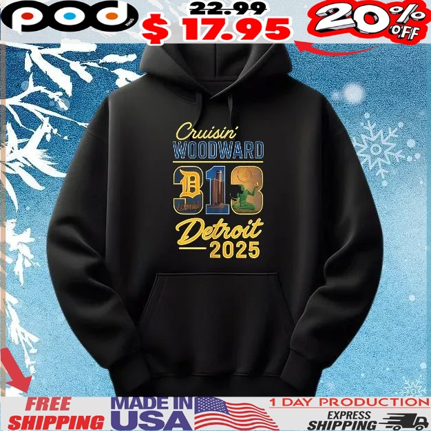 313 Cruisin’ Woodward Detroit M1 2025 T Shirt