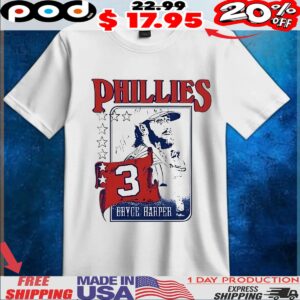 3 Bryce Harper Philadelphia Phillies MLB baseball player graphic t shirt