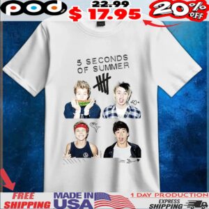 5 Seconds of Summer Photo Scribble T Shirt