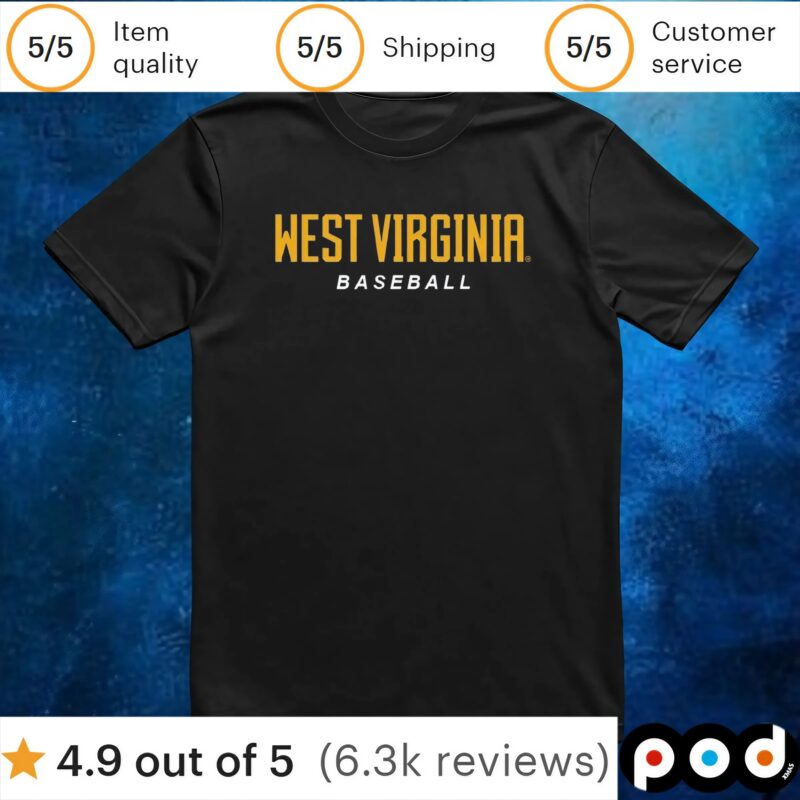 West Virginia Baseball Logo Stack T Shirt