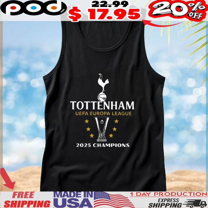 Tottenham UEFA Europa League Champions 2025 t shirt