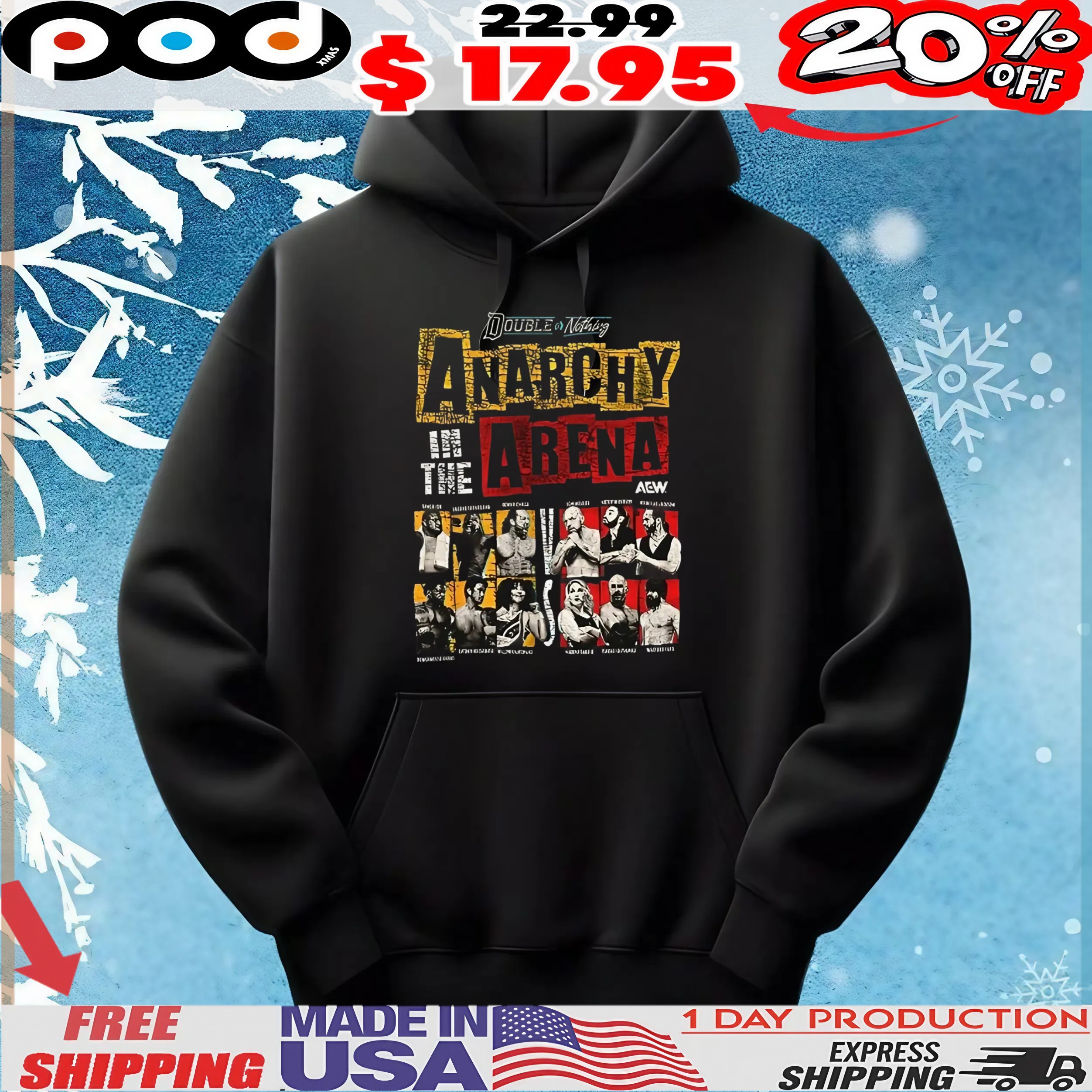 AEW Double or Nothing 2025 Anarchy in the Arena t shirt