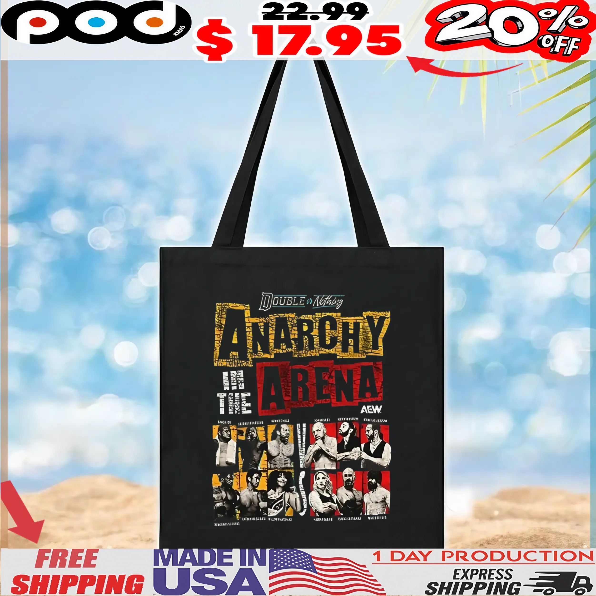 AEW Double or Nothing 2025 Anarchy in the Arena t shirt
