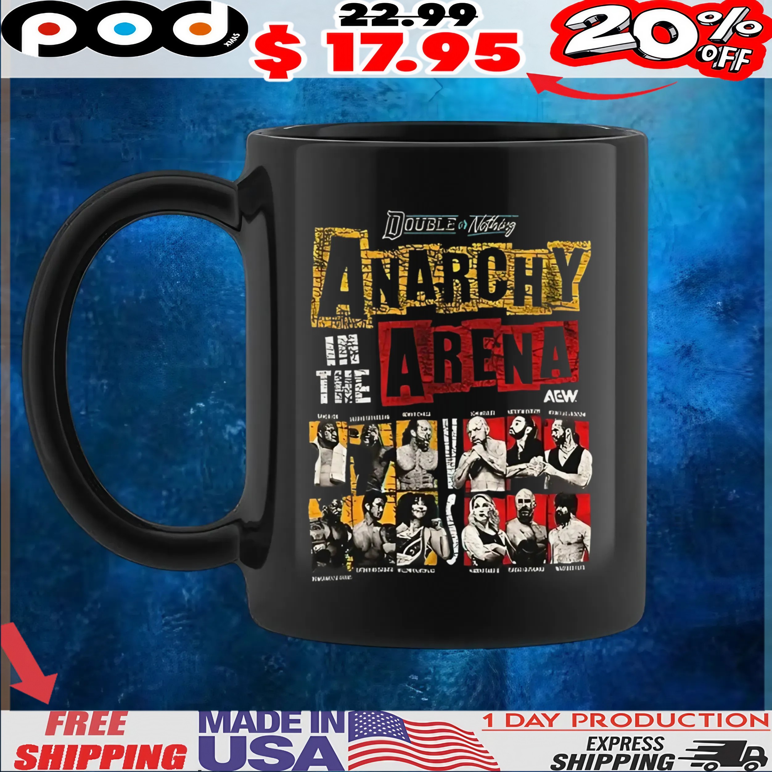 AEW Double or Nothing 2025 Anarchy in the Arena t shirt