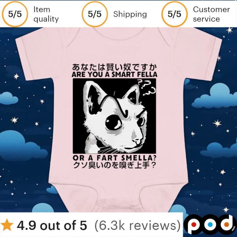 Anime are you a smart fella or a fart smella shirt