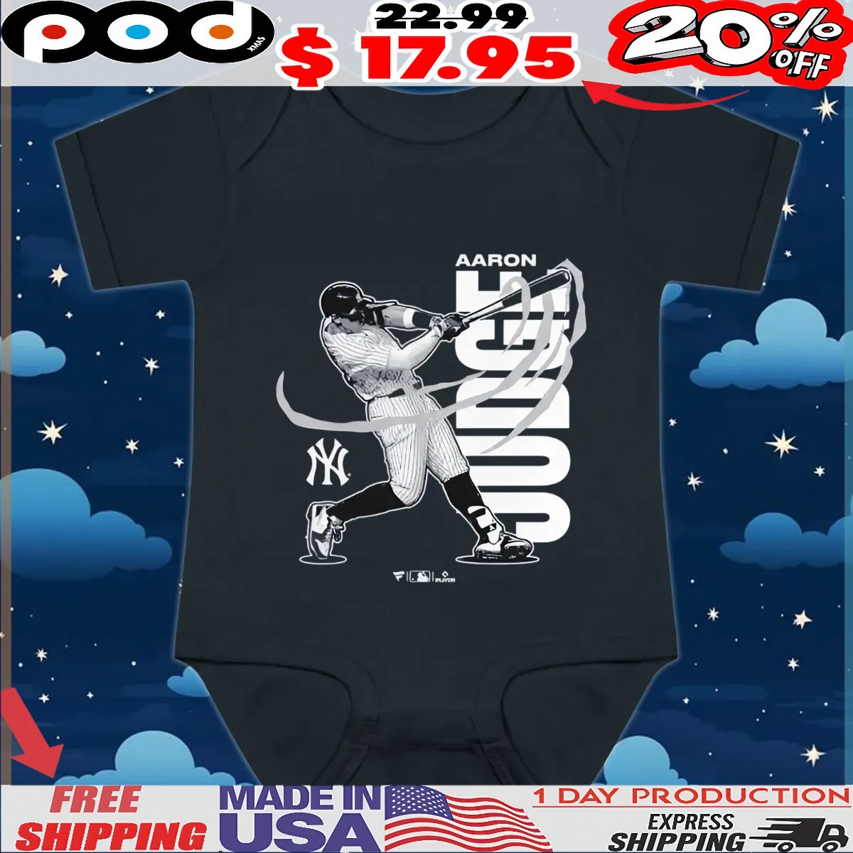 Aaron Judge New York Yankees Electric Moments T Shirt