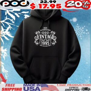 Aged to perfection vintage 1995 100 original parts t shirt